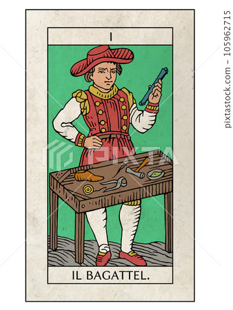 馬賽塔羅牌大阿爾克那 1 魔術師 105962715