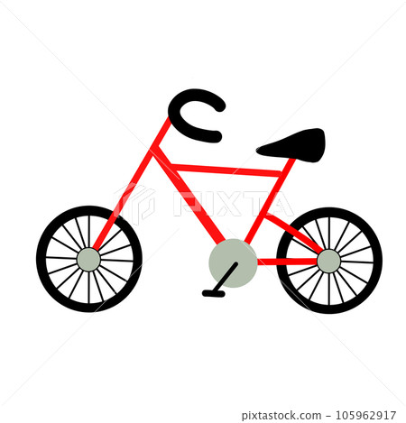 flat in black and white mobile application bicycle 105962917