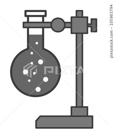 Illustration of a glass flask used for chemical and liquid experiments 105963794