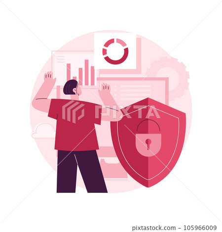 Cyber security risk management abstract concept vector illustration. Cyber security report analysis, risk mitigation management, protection strategy, identify digital threat abstract metaphor. Cyber security risk management abstract concept vector illustration. Cyber security report analysis, risk mitigation management, protection strategy, identify digital threat abstract metaphor. 105966009