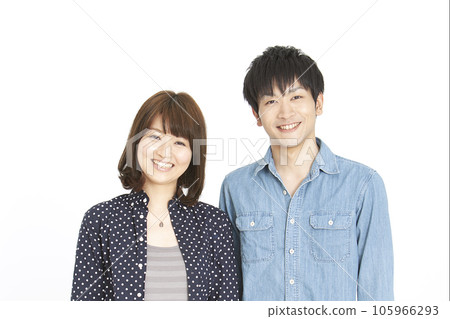 A couple of cuddling smiles A couple of cuddling smiles 105966293