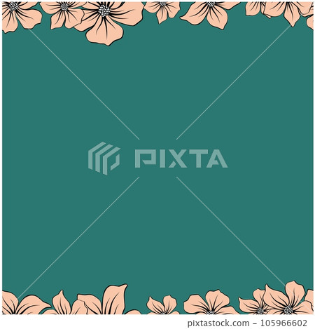 Beautiful paper art seamless pattern with flowers. Summer vector illustration. Spring floral vector Beautiful paper art seamless pattern with flowers. Summer vector illustration. Spring floral vector 105966602