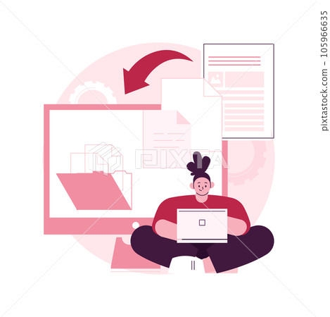 Digital transformation abstract concept vector illustration. Digital strategy, development solution, paperless workflow, business digitalization, transformation consultant abstract metaphor. Digital transformation abstract concept vector illustration. Digital strategy, development solution, paperless workflow, business digitalization, transformation consultant abstract metaphor. 105966635