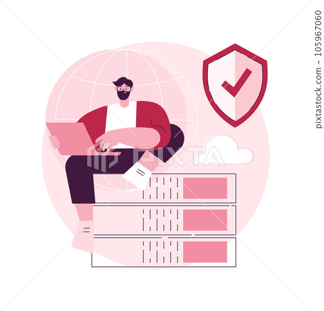 Proxy server abstract concept vector illustration. Computer networking, unblock proxy server, user and website connection, internet security settings, IP address data request abstract metaphor. 105967060