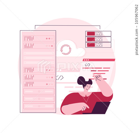 Big data analytics abstract concept vector illustration. Big data mining, automated analytics system, information analysis, pattern recognition, info systematization abstract metaphor. 105967062
