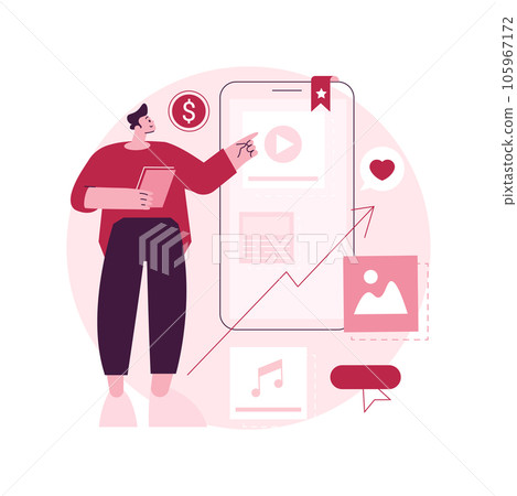 High ROI content abstract concept vector illustration. Social media marketing, online content production, high ROI publication, return on investment measuring, digital strategy abstract metaphor. High ROI content abstract concept vector illustration. Social media marketing, online content production, high ROI publication, return on investment measuring, digital strategy abstract metaphor. 105967172