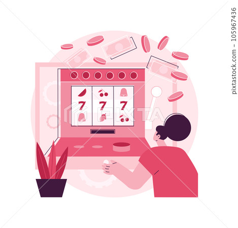Slot machine abstract concept vector illustration. Online slot machine, casino game, big money winner, jackpot win, gambling addiction, download application, playing experience abstract metaphor. Slot machine abstract concept vector illustration. Online slot machine, casino game, big money winner, jackpot win, gambling addiction, download application, playing experience abstract metaphor. 105967436