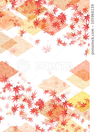 Autumn leaves autumn Japanese pattern background Autumn leaves autumn Japanese pattern background 105968139