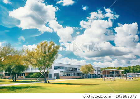 school building and beautiful sky 105968378