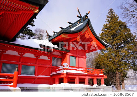 Akagi Shrine Main Hall, Offering Hall, Gunma Prefecture, Mt. Akagi, Ohora Akagi Shrine, Winter Akagi Shrine Main Hall, Offering Hall, Gunma Prefecture, Mt. Akagi, Ohora Akagi Shrine, Winter 105968507
