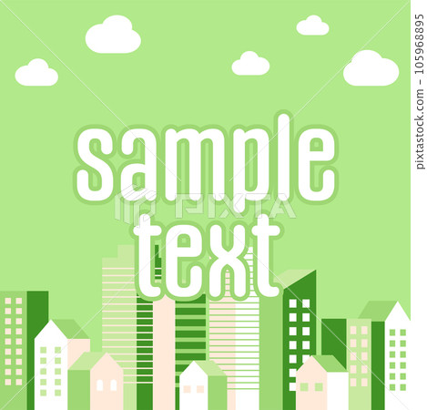 Background illustration _ building group _ green 105968895