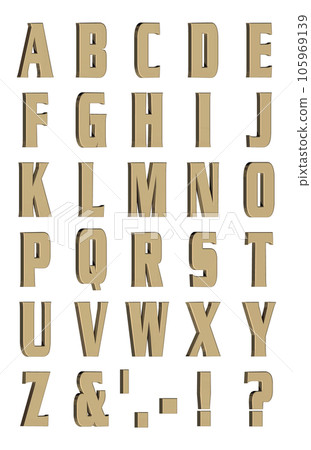 3D字體包5個【字母/大寫/立體字母/字母】金色、金色 105969139