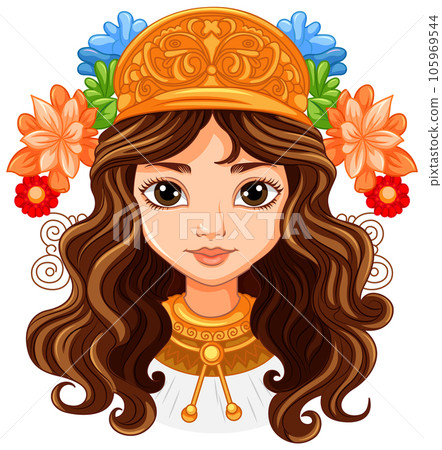 Beautiful woman portrait isolated Beautiful woman portrait isolated 105969544