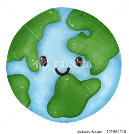 Set of watercolor style world paintings 105969556