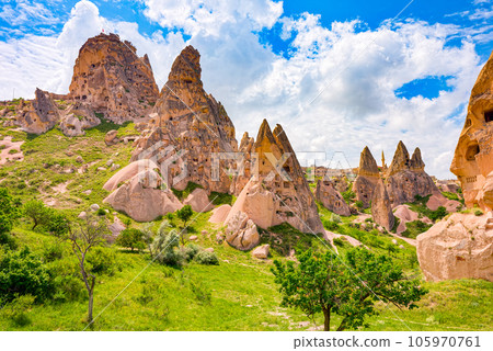 Cappadocia-the ancient Uchisar Castle fortress. Cappadocia-the ancient Uchisar Castle fortress. 105970761