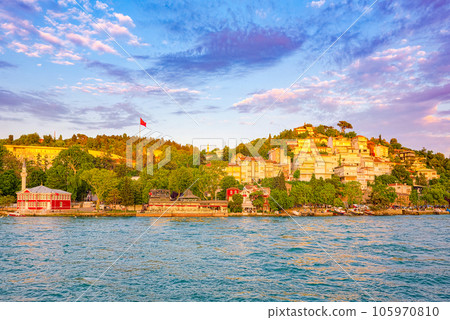 Beautiful and magnificent views of Istanbul in from the Bosphorus. 105970810