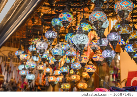 lots of turkish lamps lots of turkish lamps 105971493