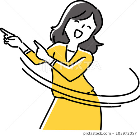 一個女人帶著微笑指導 105972057