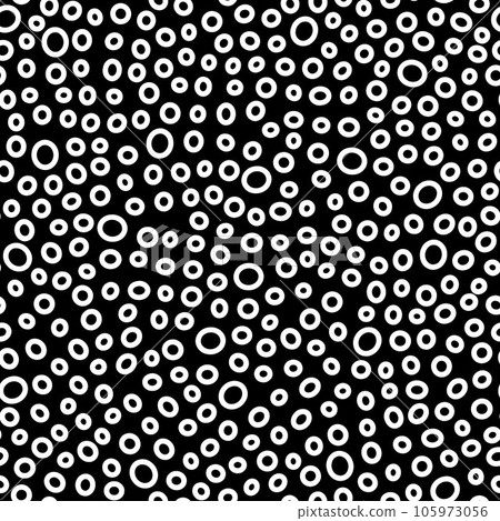 Seamless rings pattern. Doodle Small white dots 105973056
