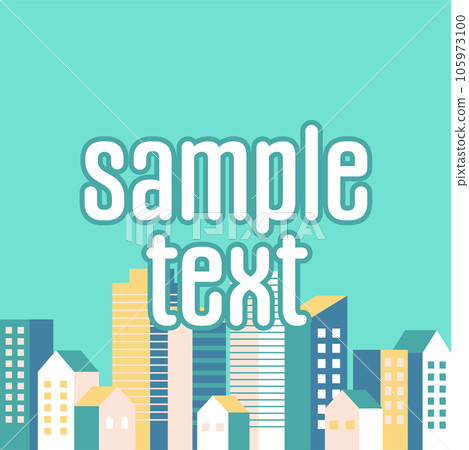 背景插畫_建築群_柔和色彩 105973100