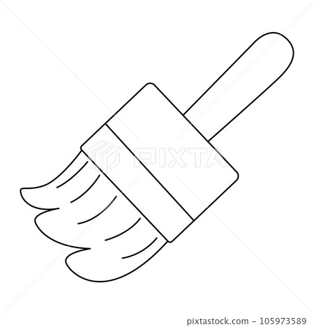 Paintbrush outline on transparent background Paintbrush outline on transparent background 105973589