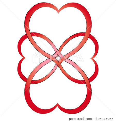 Heart isolated design on transparent background, valentine icon clipart element for decoration 105973967