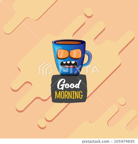 Pretty Blue Coffee Cups Poster