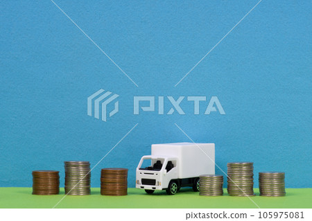 Image of panel truck and money 105975081