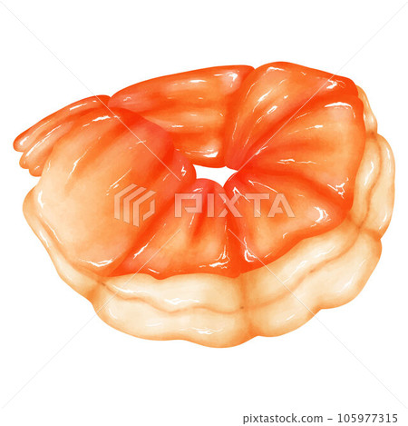 shrimp drawings on white background. 105977315