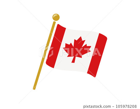 加拿大國旗圖標矢量圖 加拿大國旗圖標矢量圖 105978208