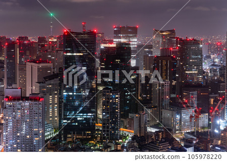 "Tokyo" Tokyo city scenery at midnight 105978220