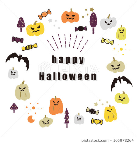 Cute Halloween illustration set Cute Halloween illustration set 105978264