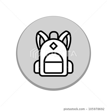 Illustration Vector graphic of Backpack icon Illustration Vector graphic of Backpack icon 105978692