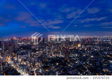 "Tokyo" Tokyo city scenery at midnight, before dawn "Tokyo" Tokyo city scenery at midnight, before dawn 105978720