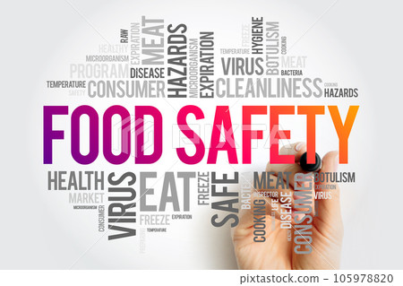 Food Safety word cloud collage, concept background 105978820