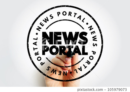 News Portal text stamp, concept background News Portal text stamp, concept background 105979073