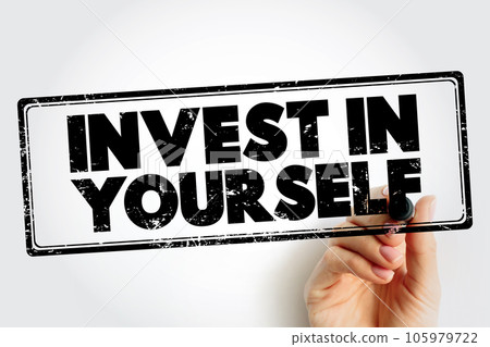 Invest In Yourself text stamp, concept background 105979722