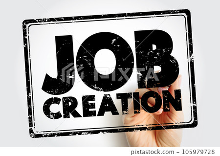 Job Creation text stamp, business concept background 105979728