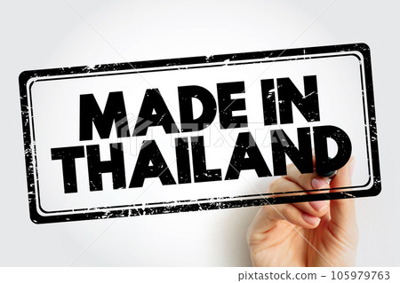 Made in Thailand text emblem stamp, concept background Made in Thailand text emblem stamp, concept background 105979763