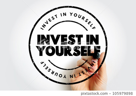 Invest In Yourself text stamp, concept background 105979898