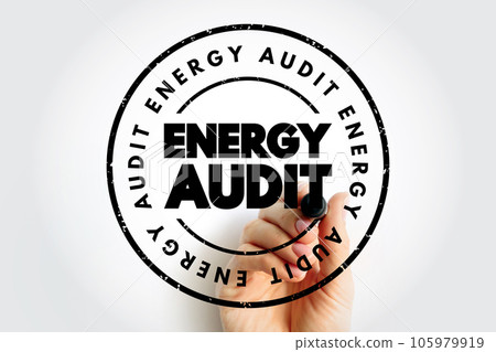 Energy Audit text stamp, concept background Energy Audit text stamp, concept background 105979919