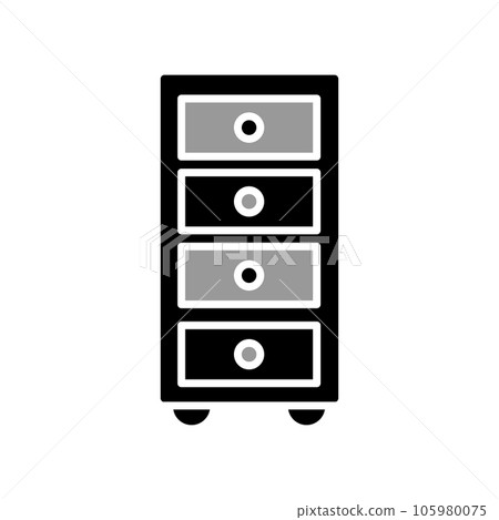 Illustration Vector graphic of file cabinet icon 105980075