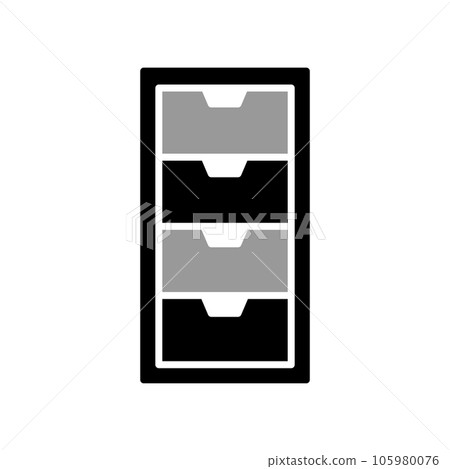Illustration Vector graphic of file cabinet icon Illustration Vector graphic of file cabinet icon 105980076
