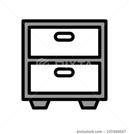 Illustration Vector graphic of file cabinet icon 105980087