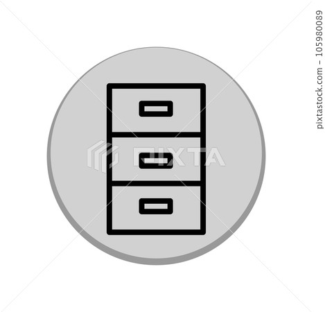 Illustration Vector graphic of file cabinet icon 105980089