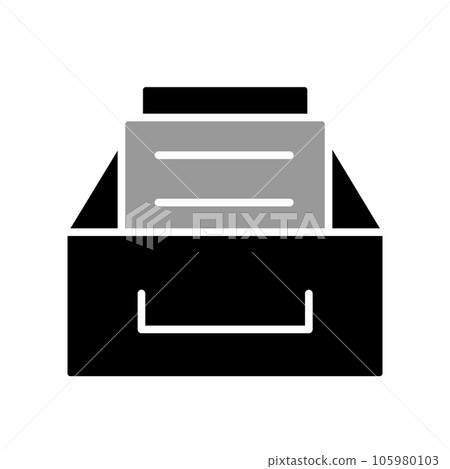 Illustration Vector graphic of file cabinet icon 105980103