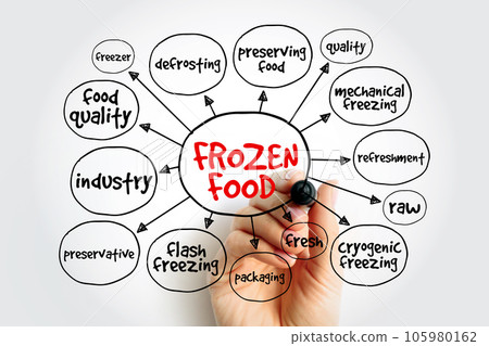Frozen food mind map, concept for presentations and reports 105980162