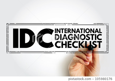IDC - International Diagnostic Checklist acronym, business concept background IDC - International Diagnostic Checklist acronym, business concept background 105980176