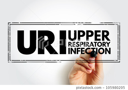 URI Upper Respiratory Infection - contagious infection of the upper respiratory tract, acronym text stamp concept background URI Upper Respiratory Infection - contagious infection of the upper respiratory tract, acronym text stamp concept background 105980205