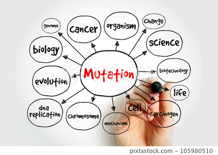 Mutation mind map, concept for presentations and reports 105980510